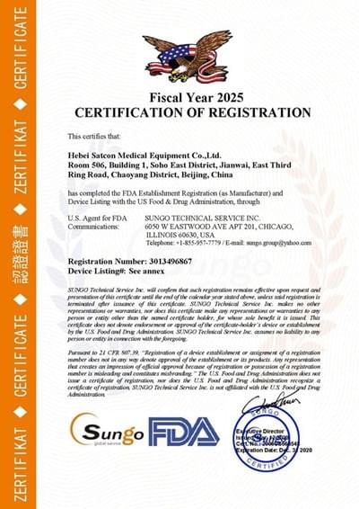 Wheelchair Facotry FDA Certificate