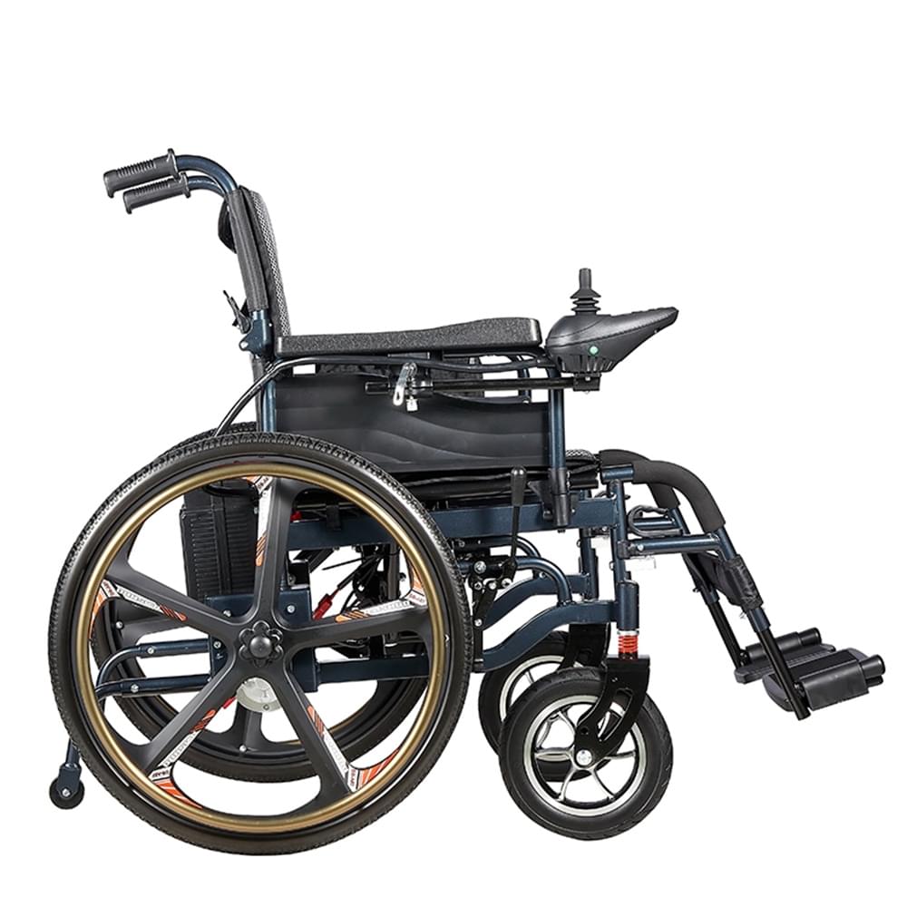 OEM Folding Electric Wheelchair ST-66011 3 24 inch magnesium aluminum alloy rear wheel electric wheelchair