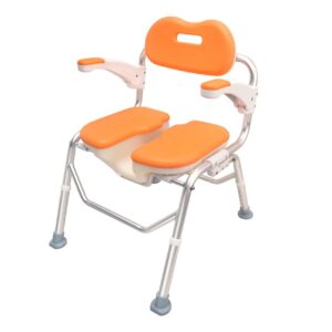Explore our medical-grade portable folding shower chair for elderly designed for seniors, featuring a U-shaped seat, adjustable height and sturdy aluminum frame, perfect for shower chair for elderly wholesale and other professional care scenarios.