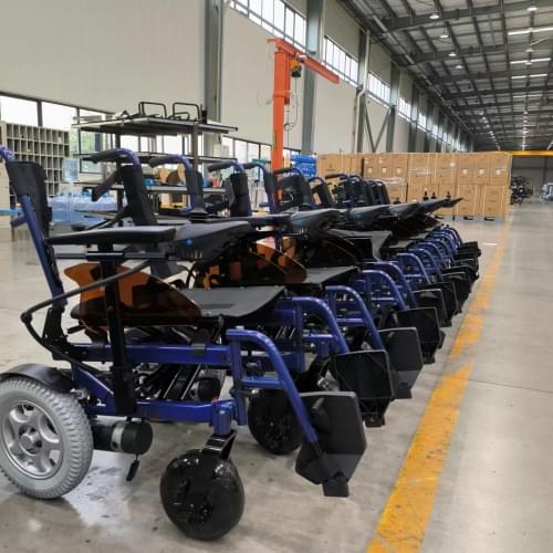 Government Electric Wheelchair Supplier for National Healthcare Procurement 2 powder coated electric wheelchair for Central Asia climate