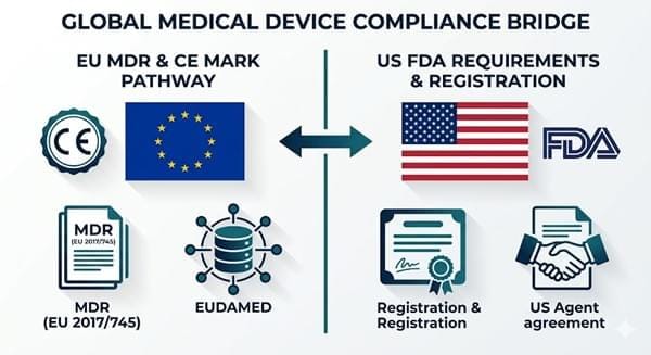 Shower Wheelchair Safety Compliance 2026: CE-MDR, FDA & ISO — The Complete Procurement Guide 2 EU CE MDR vs FDA Dual Market Compliance Pathways for Shower Wheelchairs Shower Wheelchair Safety Compliance 2026: CE-MDR, FDA & ISO — The Complete Procurement Guide