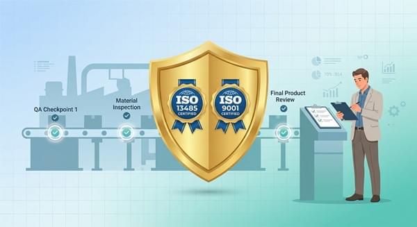 Shower Wheelchair Safety Compliance 2026: CE-MDR, FDA & ISO — The Complete Procurement Guide 3 ISO 13485 ISO 9001 Quality Management System as Buyers Filter Shower Wheelchair Safety Compliance 2026: CE-MDR, FDA & ISO — The Complete Procurement Guide