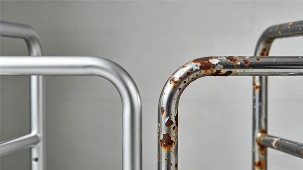 Shower Wheelchair Supplier: Procurement & Safety Guide for Hospitals & Distributors 1 Aluminum shower wheelchair frame vs chrome-plated steel corrosion comparison after 18 months of bathroom use