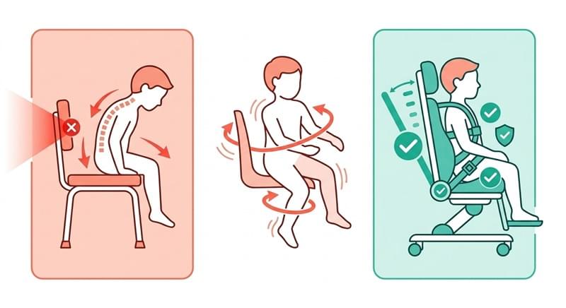 Why Standard Pediatric Shower Chairs Fail CP Patients: A 2026 Procurement Guide 1 Why Standard Pediatric Shower Chairs Fail Cerebral Palsy Patients Trunk Control Positioning Size Risks Why Standard Pediatric Shower Chairs Fail CP Patients: A 2026 Procurement Guide