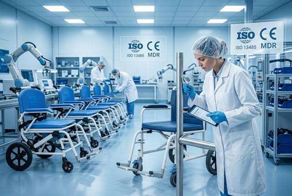 shower wheelchair oem manufacturer assembly line.jpg Shower Wheelchair OEM Manufacturer Guide: Private Label, Customization & Bulk Procurement